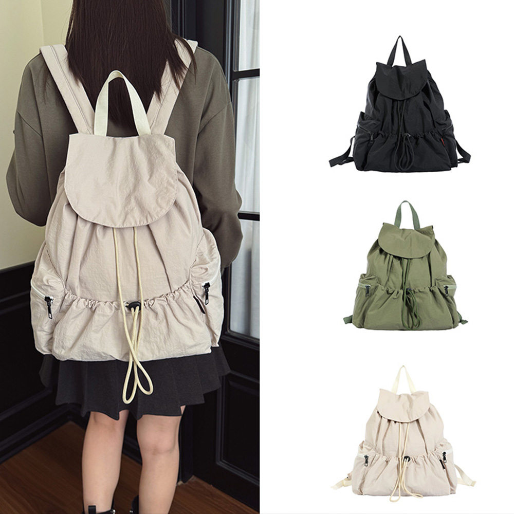 Canvas Backpack Casual - Rugzak met trekkoord, gemaakt van nylon,
