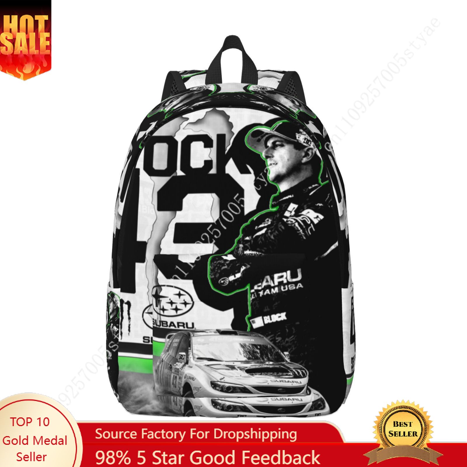 Fashion Backpack Women - Ken Block 43 Custom Canvas lichtgewicht