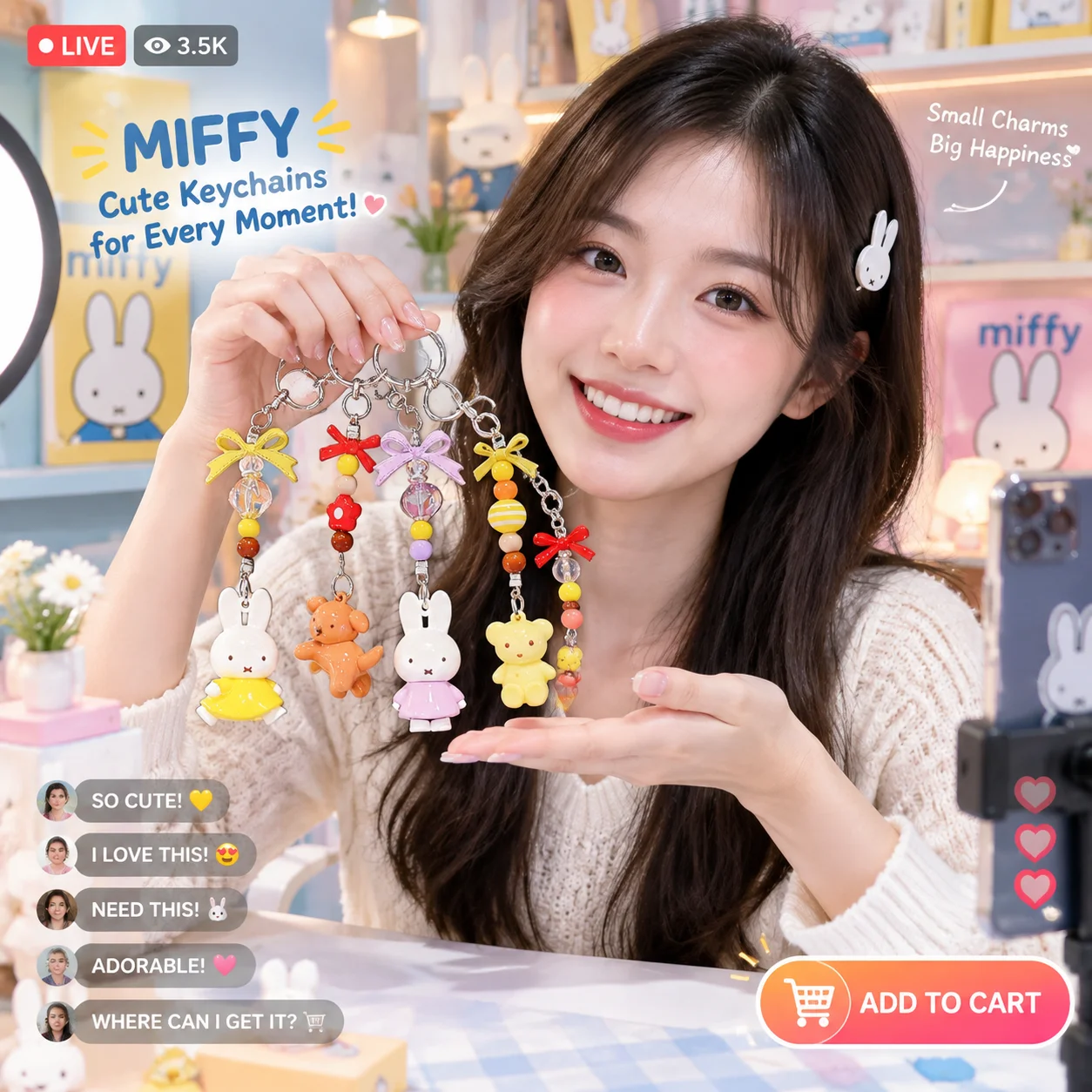 MIFFY Pluche Sleutelhanger Bun - Fashion Backpack Women recensie en prijs